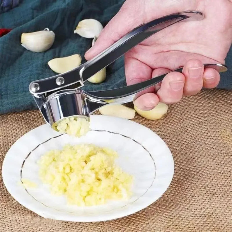 stainless garlic press - product view 3