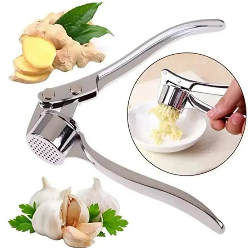 Manual Stainless Steel Blade Garlic Press, Zinc Alloy Garlic Crusher, 16 x 5 cm Silver Kitchen Tool - product view 6