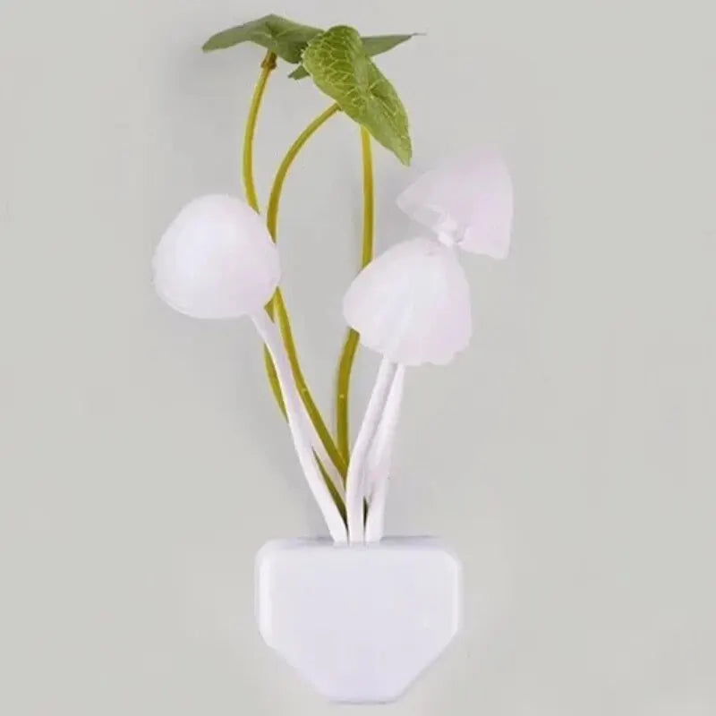 LED Mushroom Night Light, Light-Sensing Colorful Design, ABS Body, US or EU Plug Options for Bedroom and Wall Lighting - product view 5