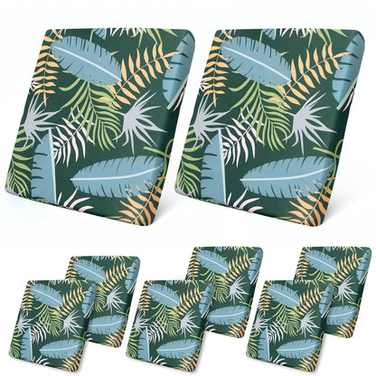 Outdoor Patio Cushion Cover, Stretch Jacquard Polyester Sofa Slipcover, Square Seat Protector in 3, 6 or 8 Pieces - product view 3