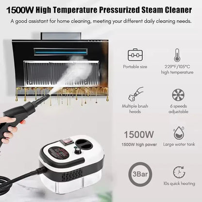 Handheld Steam Cleaner, High-Temperature Pressurized Steam, Brush-Head Design, 220 V for Kitchen and Car Cleaning - product view 5