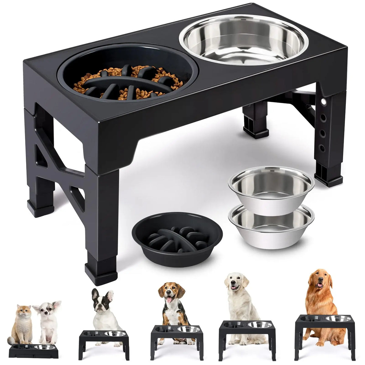 elevated dog bowl stand - product view 3