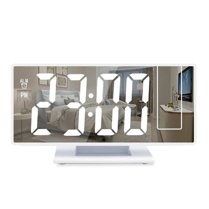 USB Projection Alarm Clock, 12/24-Hour Digital LED Display with Temperature, Snooze and Adjustable Night Mode - product view 2