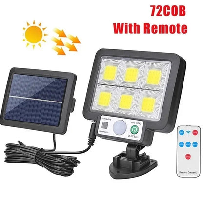 Solar Motion Sensor Driveway Light, Split Panel, 3 Modes, 270° Sensor, 5 m Cable, Rechargeable Battery, ABS - product view 1