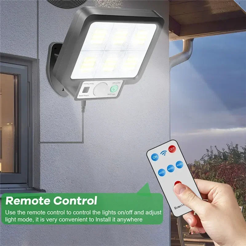 Solar Motion Sensor Driveway Light, Split Panel, 3 Modes, 270° Sensor, 5 m Cable, Rechargeable Battery, ABS - product view 3