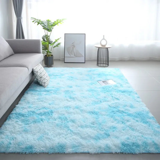 Tie-Dye Shag Rug, Soft Printed 100% Polyester Anti-Slip Fade-Resistant Carpet in 5 Sizes for Bedroom and Living Room - product view 1