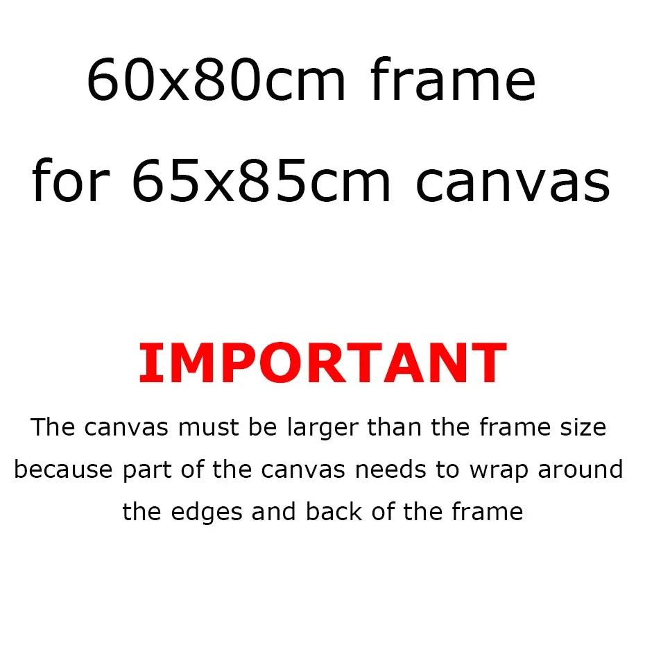 Wood Picture Frame, Rectangular Pastoral Wall Art Frame, 60 x 80 cm Display for Canvas and Painting Décor - product view 3