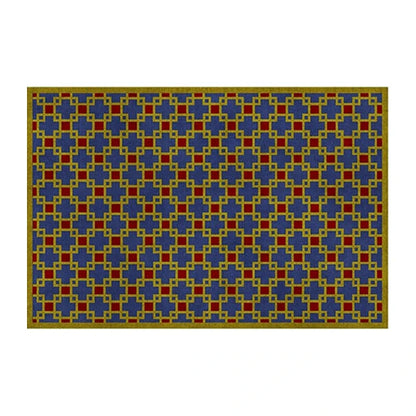 Plaid Area Rug, Soft Short-Pile Polyester, PVC Backing, Machine-Made Rectangle for Bedroom, Living Room and Entryway - product view 2