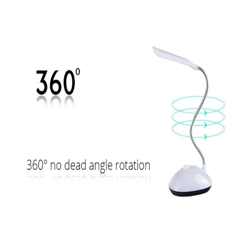 Folding LED Desk Lamp, Push-Button Control, Modern Plastic Table Light, White Light for Bedroom, Bedside and Study - product view 4