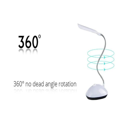 Folding LED Desk Lamp, Push-Button Control, Modern Plastic Table Light, White Light for Bedroom, Bedside and Study - product view 4
