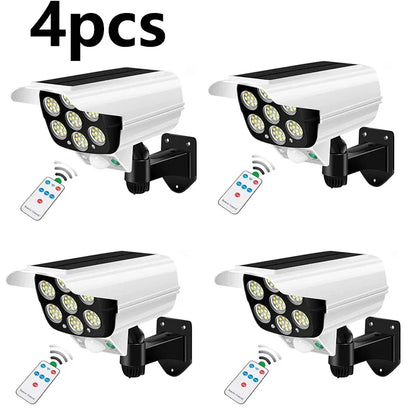 Solar Motion Sensor Security Light, 3 Lighting Modes, Remote Control, 360° Rotation, Rechargeable LED Wall Lamp - product view 2
