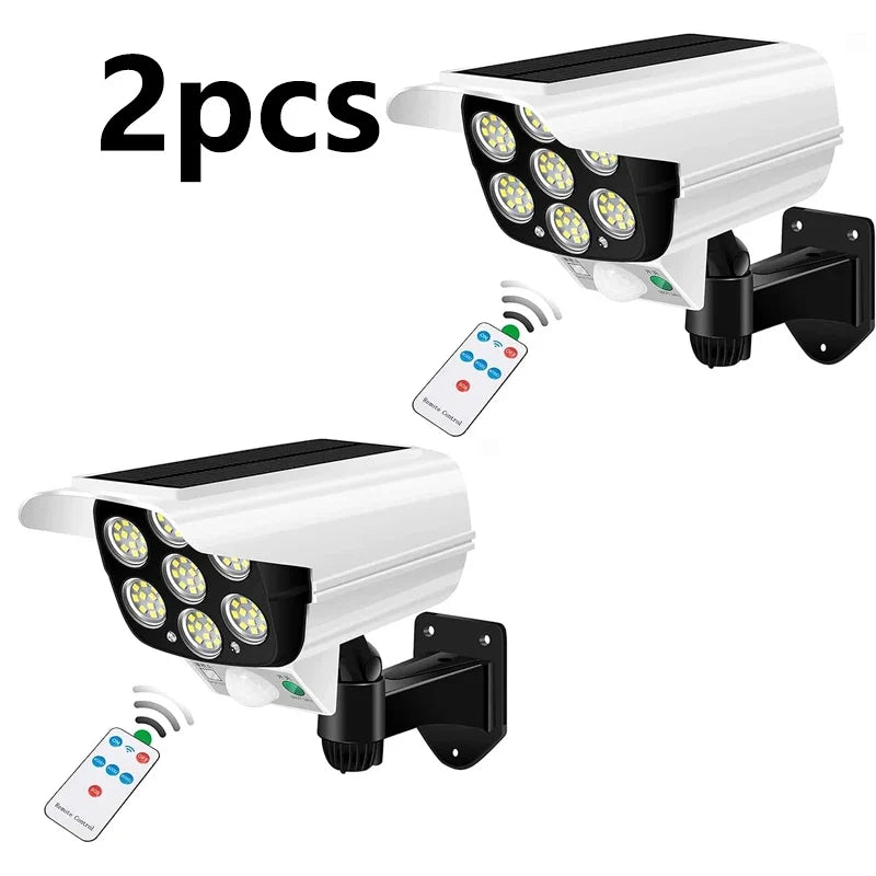 Solar Motion Sensor Security Light, 3 Lighting Modes, Remote Control, 360° Rotation, Rechargeable LED Wall Lamp - product view 3
