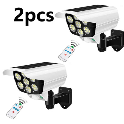 Solar Motion Sensor Security Light, 3 Lighting Modes, Remote Control, 360° Rotation, Rechargeable LED Wall Lamp - product view 3