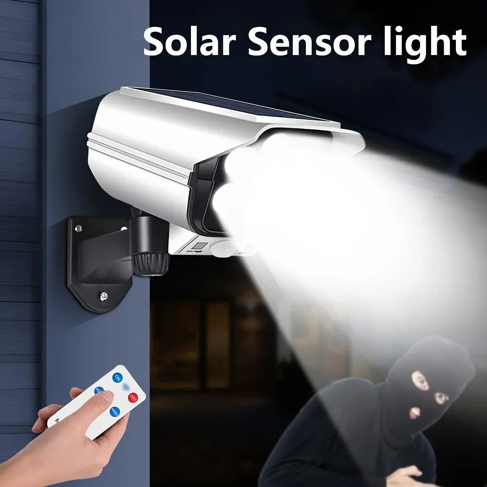 Solar Motion Sensor Security Light, 3 Lighting Modes, Remote Control, 360° Rotation, Rechargeable LED Wall Lamp - product view 4