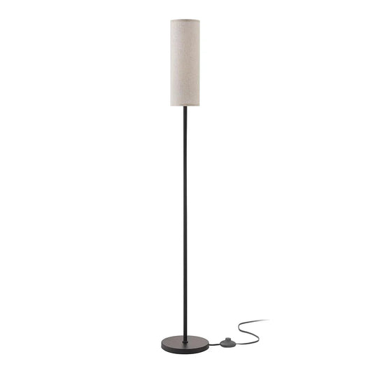 Modern Iron Floor Lamp with Cloth Shade, Foot-Switch Dimming, 3 Color Temperatures, 6–10W LED Light for Bedroom and Living Room - product view 1