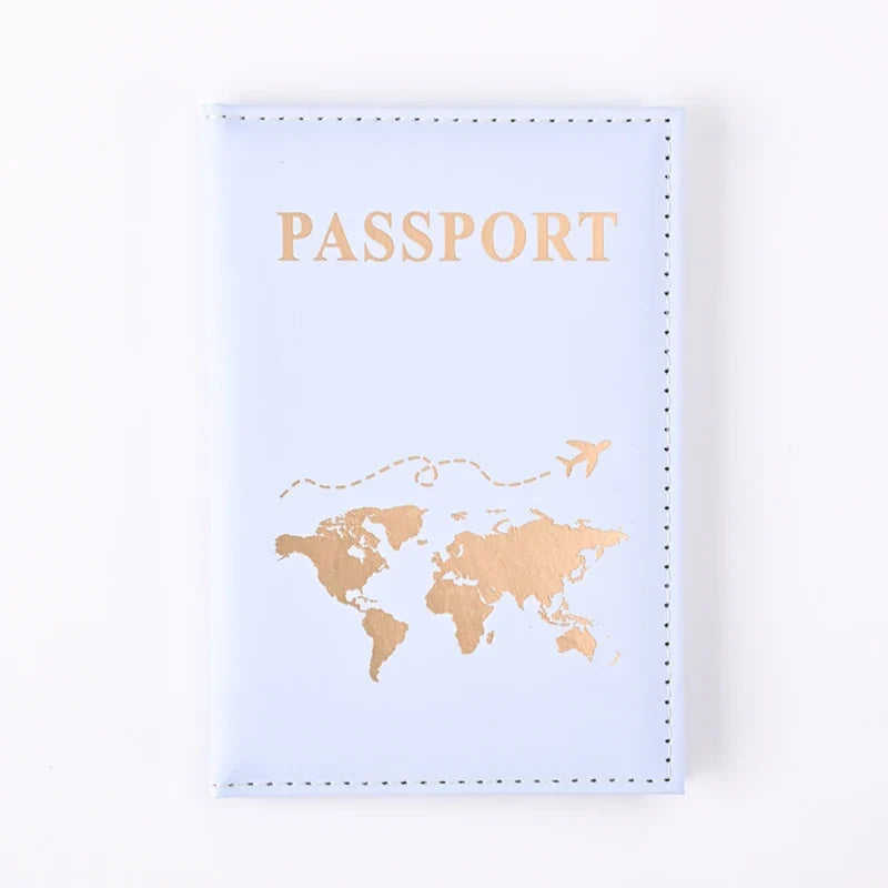 Solid Passport Holder Cover, Protective Travel Wallet, Lightweight Unisex Card Case in 10 Color Options - product view 1