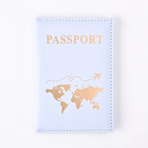 Solid Passport Holder Cover, Protective Travel Wallet, Lightweight Unisex Card Case in 10 Color Options - product view 1