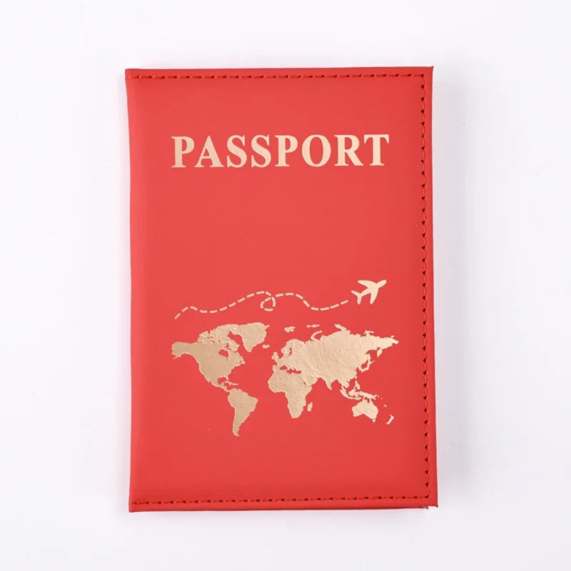 Solid Passport Holder Cover, Protective Travel Wallet, Lightweight Unisex Card Case in 10 Color Options - product view 3