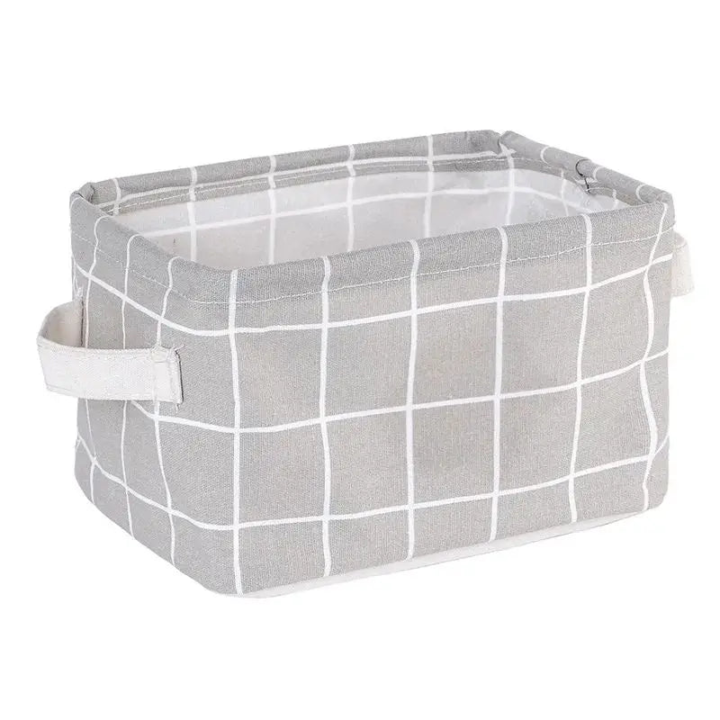 Collapsible Clothes Hamper, Foldable Fabric Storage Basket, Metal Frame, 20×16×14 cm, Handle for Closet and Home - product view 1