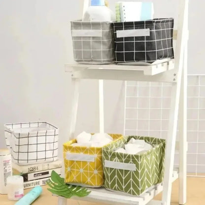Collapsible Clothes Hamper, Foldable Fabric Storage Basket, Metal Frame, 20×16×14 cm, Handle for Closet and Home - product view 5