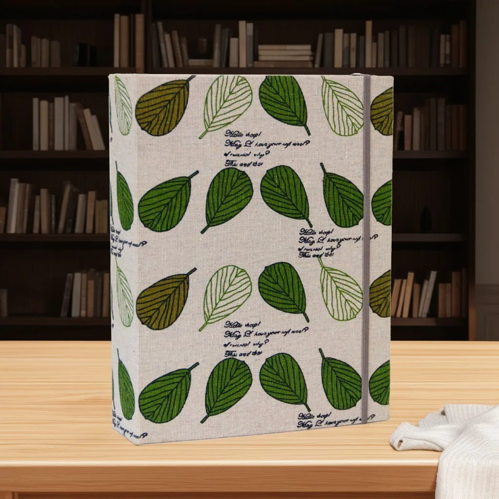 Loose-Leaf Photo Album, Cloth-Cover Memory Book for General Photo Storage, Botanical and Heart Print Options - product view 4