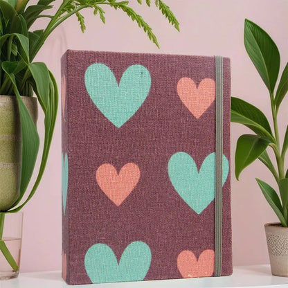 Loose-Leaf Photo Album, Cloth-Cover Memory Book for General Photo Storage, Botanical and Heart Print Options - product view 6