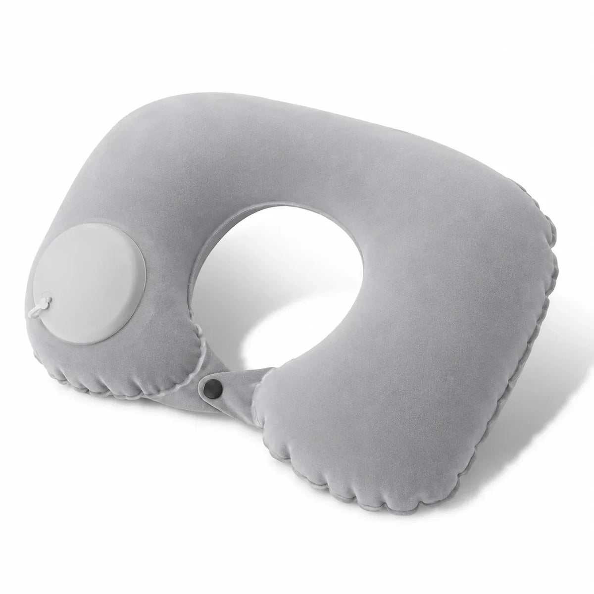 Inflatable Travel Neck Pillow, One-Touch Air Cushion, Ergonomic U-Shape, Foldable Soft Flocked Surface for Flights and Road Trips - product view 1