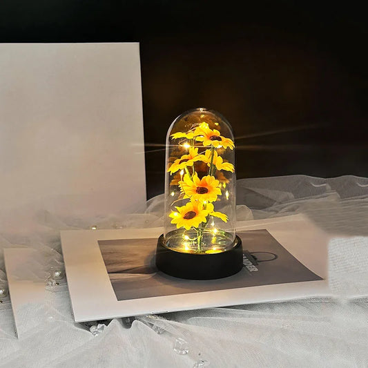 Artificial Sunflower Gift, Golden Plastic Flower Ornament, Pastoral Style Decoration for Graduation and Celebrations - product view 1