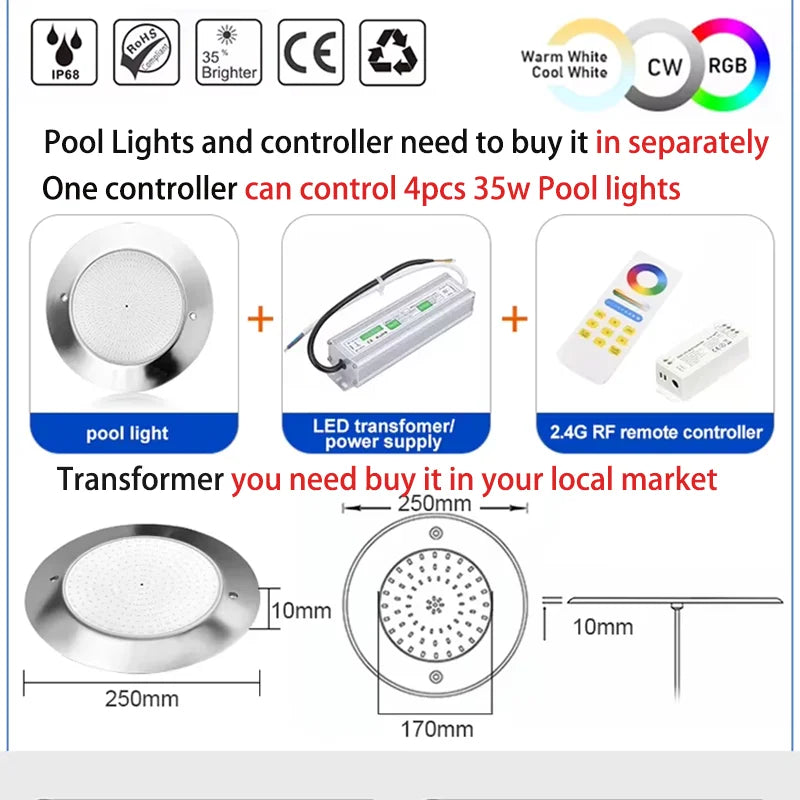 pool lights - product view 5