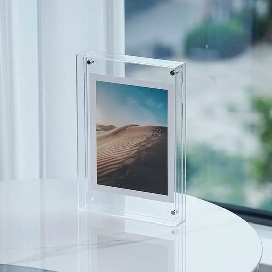 Acrylic Floating Picture Frame, Colorful Translucent Rectangle Display for Desk or Wall Decor, 8 Sizes and 13 Colors - product view 1