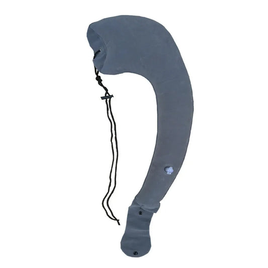 Inflatable Travel Neck Pillow, PVC Filling, Polyester Cover, Bone Shape, 90 × 28 cm for Airplane, Car and Office Rest - product view 1