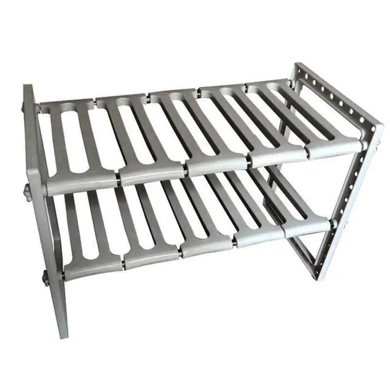 Adjustable Under Sink Organizer, 2-Tier Expandable Cabinet Shelf, 40–70 cm Length, Removable Panels for Kitchen or Bathroom - product view 2