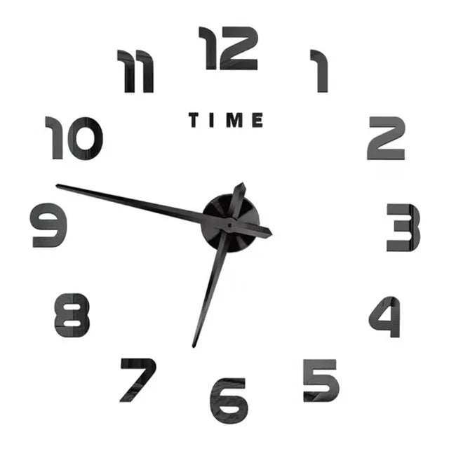 DIY Acrylic Wall Clock, Frameless 2D or 3D Quartz-Style Wall Decor, Large 16, 36 or 48 Inch Design for Living Room - product view 2