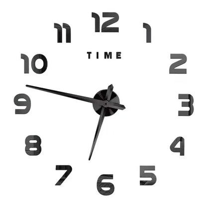 DIY Acrylic Wall Clock, Frameless 2D or 3D Quartz-Style Wall Decor, Large 16, 36 or 48 Inch Design for Living Room - product view 2