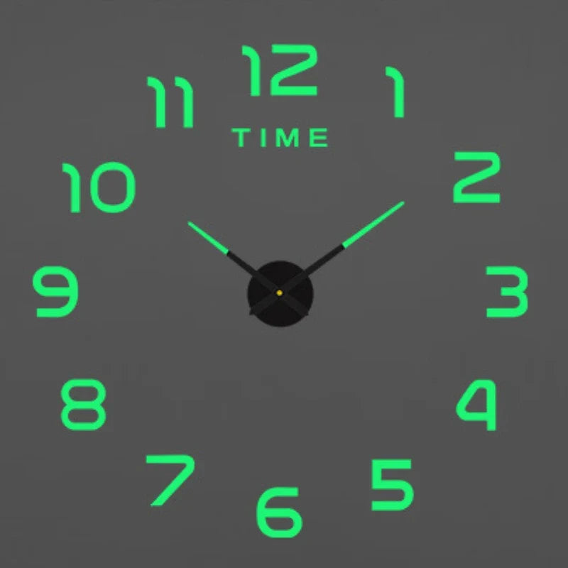 DIY Acrylic Wall Clock, Frameless 2D or 3D Quartz-Style Wall Decor, Large 16, 36 or 48 Inch Design for Living Room - product view 5