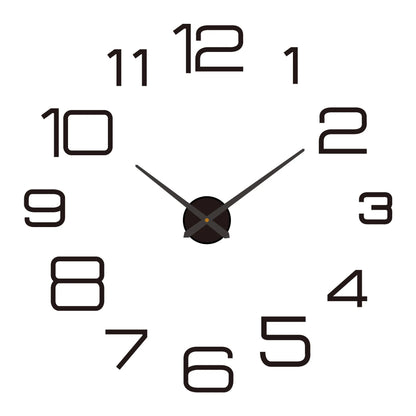 DIY Acrylic Wall Clock, Frameless 2D or 3D Quartz-Style Wall Decor, Large 16, 36 or 48 Inch Design for Living Room - product view 6