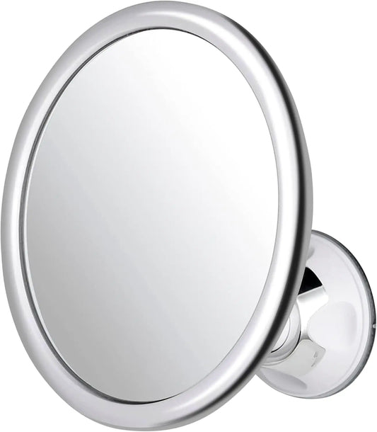 Fogless Bathroom Mirror, 6-Inch Round Plastic Shower Mirror with 360° Swivel, Suction Cup Mount and Anti-Fog Spray - product view 1