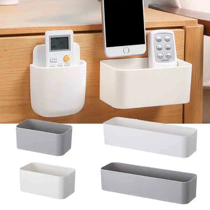 Wall-Mounted Bathroom Storage Box, Adhesive Plastic Organizer, Medium Size, Smooth Tile and Glass Holder for Sundries - product view 5