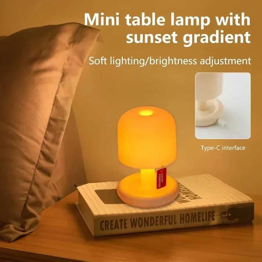 Rechargeable Sunset Night Light, ABS DIY Table Lamp with Touch-Style Inductive Switch, 5V LED Light for Bedroom and Study - product view 2