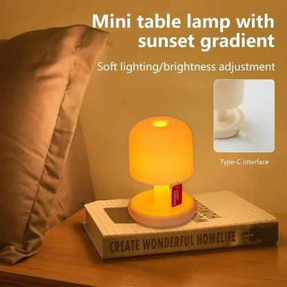 Rechargeable Sunset Night Light, ABS DIY Table Lamp with Touch-Style Inductive Switch, 5V LED Light for Bedroom and Study - product view 2