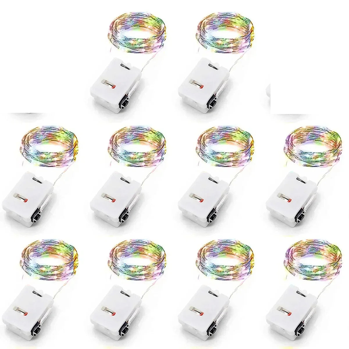 Waterproof Mini Fairy String Lights, 10-Pack Battery-Powered Copper Wire LEDs with 3 Modes for Christmas and Parties - product view 3