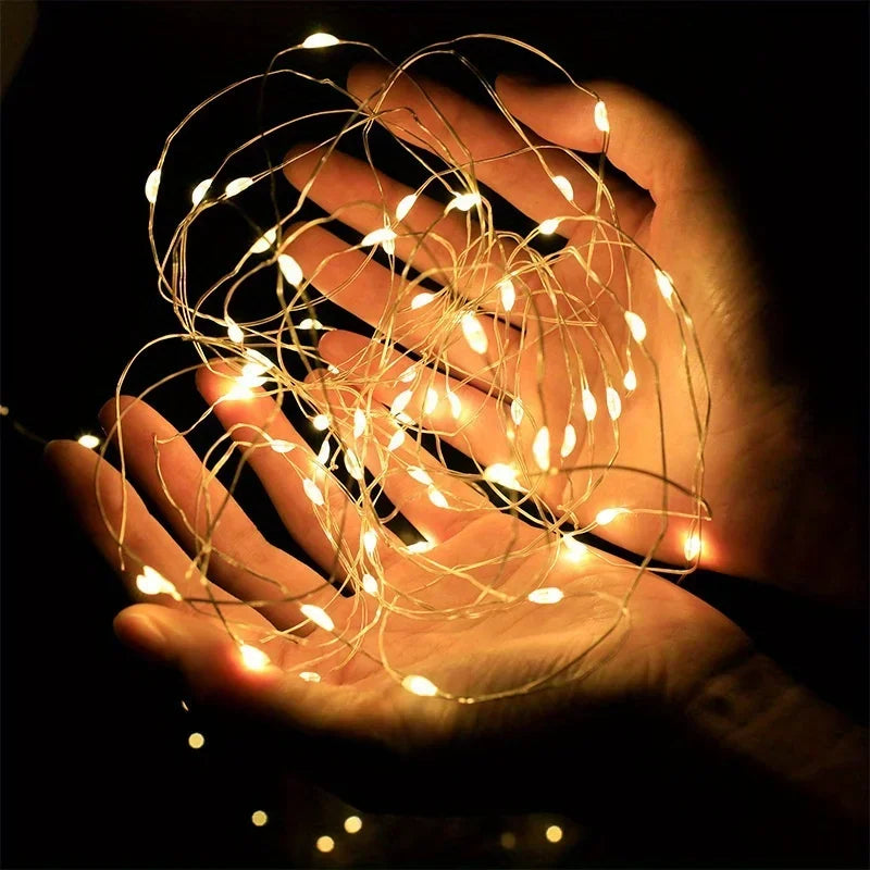 Waterproof Mini Fairy String Lights, 10-Pack Battery-Powered Copper Wire LEDs with 3 Modes for Christmas and Parties - product view 5