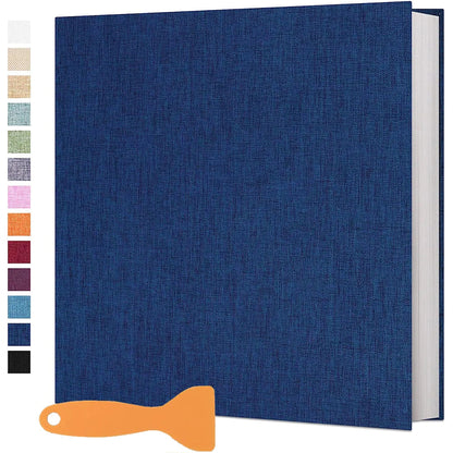 Large Photo Album, 16-Inch Viscose Style Memory Book in Grey, Blue, Turquoise, Black or Pink - product view 2