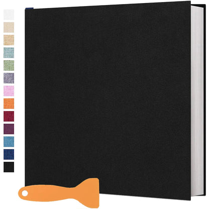 Large Photo Album, 16-Inch Viscose Style Memory Book in Grey, Blue, Turquoise, Black or Pink - product view 4