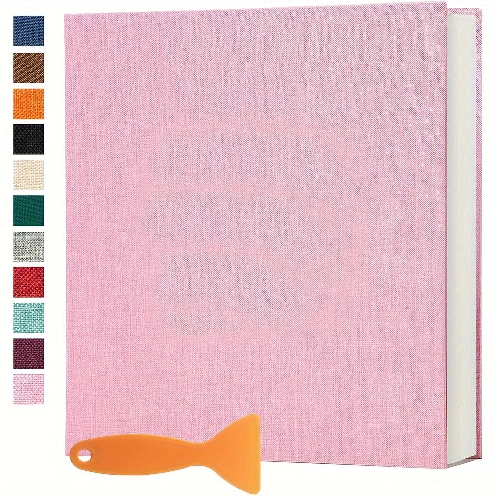 Large Photo Album, 16-Inch Viscose Style Memory Book in Grey, Blue, Turquoise, Black or Pink - product view 5