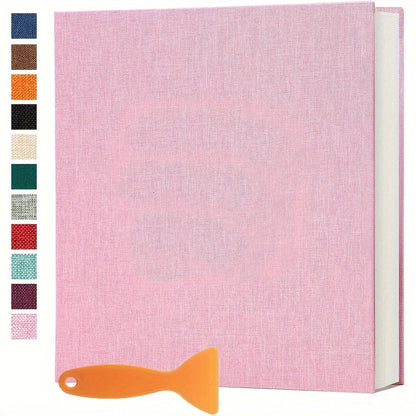 Large Photo Album, 16-Inch Viscose Style Memory Book in Grey, Blue, Turquoise, Black or Pink - product view 5