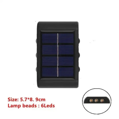 Solar Outdoor Wall Light, Rechargeable LED, Automatic Day Charging, White or Warm Light for Garden, Fence and Stairs - product view 1