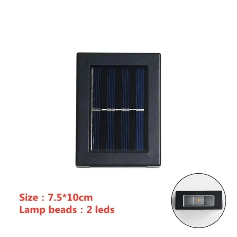 Solar Outdoor Wall Light, Rechargeable LED, Automatic Day Charging, White or Warm Light for Garden, Fence and Stairs - product view 5
