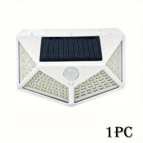 Solar Garden Lights, 100 LED Wall Lamp, PIR Motion Sensor, 270° Wide Illumination, 3 Modes, 1200mAh Battery - product view 1