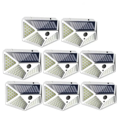 Solar Garden Lights, 100 LED Wall Lamp, PIR Motion Sensor, 270° Wide Illumination, 3 Modes, 1200mAh Battery - product view 3